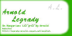 arnold legrady business card